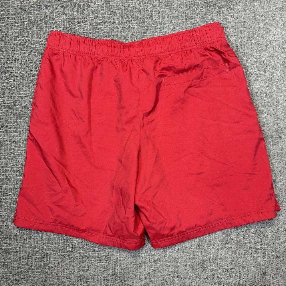 Jordan Swim Trunks Men's Large Red‎ Board Shorts Drawstring Back Pocket Jumpan